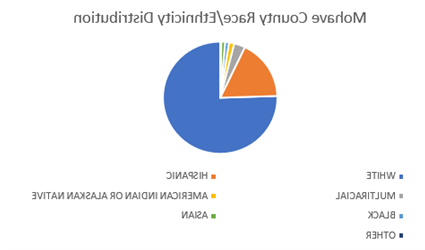 名为莫哈维县种族/民族分布的饼状图